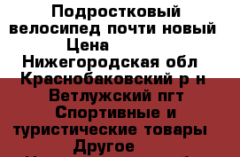 Подростковый велосипед почти новый › Цена ­ 6 500 - Нижегородская обл., Краснобаковский р-н, Ветлужский пгт Спортивные и туристические товары » Другое   . Нижегородская обл.